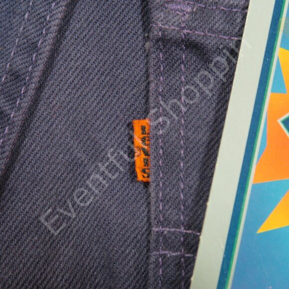 Vintage Levis 550 Jeans Mens 29 Purple Relaxed Fit Loose Student Denim 90s New - Picture 6 of 10